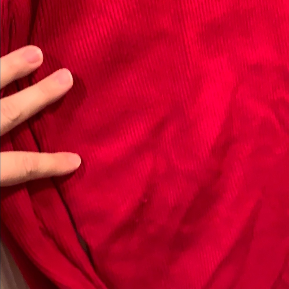 Calvin Klein Red Ribbed Turtle Neck Large - Picture 5 of 5